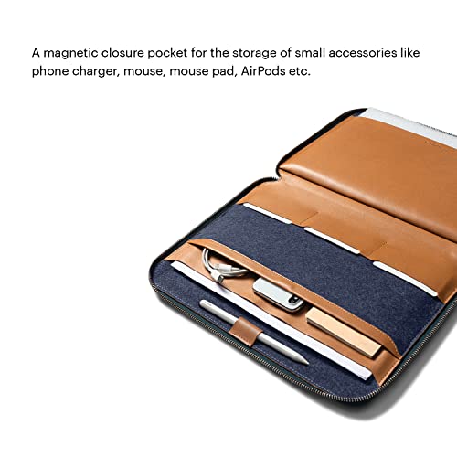 Image of DailyObjects Urbane Tech Folio - Tan, Gadget Organiser Tech Kit Bag For Laptops And Office Accesories, Vegan Faux Leather, Lightweight And Soft, Sensitive Material With Ykk Zipper - Boys