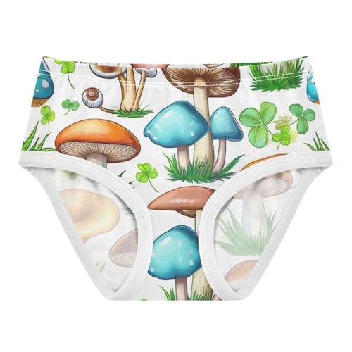 Print Toddler Underwear Floral 2t Cotton Panties Little Girl Colorful Mushrooms Briefs Undies Kids