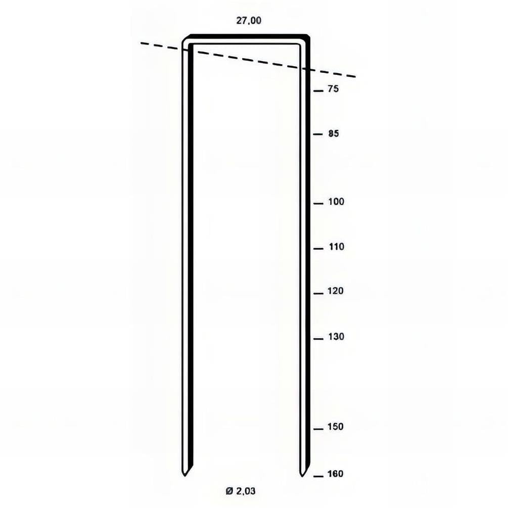 D-Work - 1 450 grapas (acero inoxidable, Wp-130-27x130x2.03 mm)