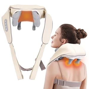 AFFLAT Shoulder and Neck Massager with Heat for Pain Relief Deep Tissue,Electric Neck Shoulder Massager Wireless Shiatsu Massage for Neck, Back, Shoulder, Legs,Perfect Gifts for Your Loved(Grey)