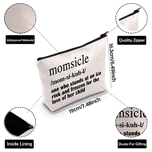 ZJXHPO Hockey Mom Survival Kit Makeup Bag - Momsicle Definition - Mother's Day Gift for Hockey Lover3