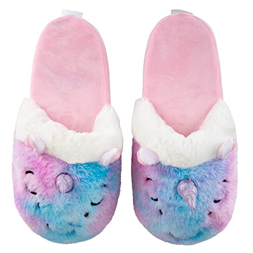 Odd Sox, Unicorn, Fun Indoor Novelty Slippers, Big Fuzzy Cozy, Large3