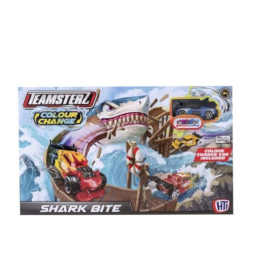 Grandi Giochi - Teamsterz - Pista de Carreras Shark Bite con Coche cambiante de Color - GG00994