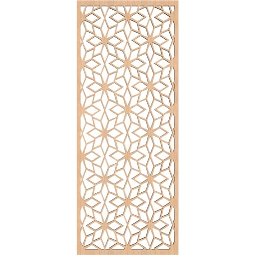 Image of Lake Decorative Pierced Fretwork Wood Wall Panels, 9 3 /8 inchW x 24 3 /8 inchH x 3 /8 inchT, Hickory