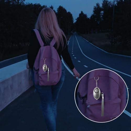 flintronic Persönlicher Alarm, 3 Stück 140 dB Selbstverteidigungsalarm , Taschenalarm Sirene mit LED-Licht und Schlüsselanhänger, für Frauen, Kinder, ältere Menschen, Nachtschicht