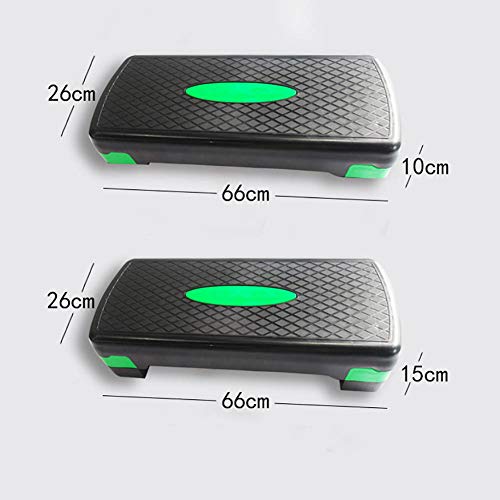 F-JX Aerobic Step Height Adjustable Exercise Stepper Steps Raise Platform Steppers Board Box Block Excellent Home Gym Fitness Workout Equipment - 66Cm X 26Cm,F
