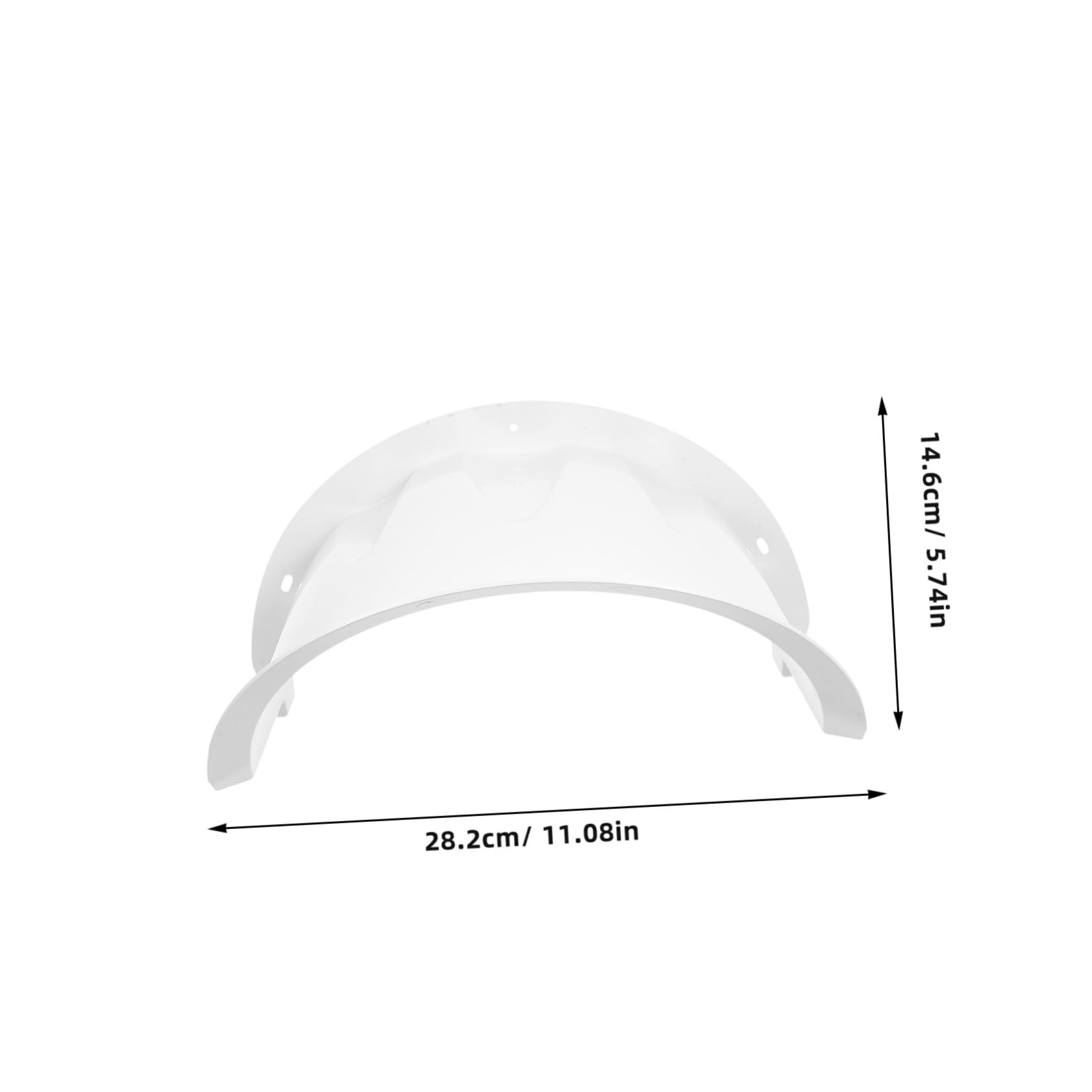 Boîtier de Protection pour Caméra Extérieure 4 Pièces PVC Demi-dôme Blanc