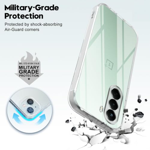 Image of Jkobi Silicone Back Cover Case for OnePlus Nord CE 6 Lite (Clear Shockproof Case with Camera Protection | Soft and Flexible | Transparent)