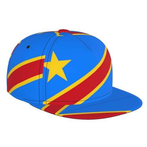 Drapeau du Congo Chapeau de soleil sportif, casquette décontractée pour tous les jours, casquette de baseball réglable, convient pour les voyages et le quotidien Noir