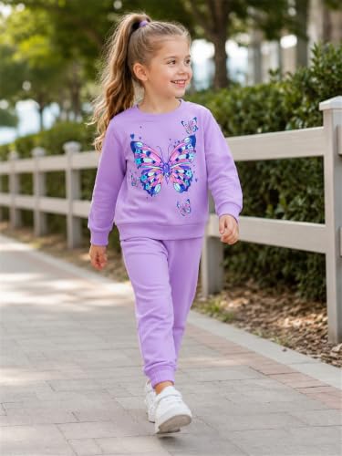 Image of Little Girls Clothes Sets - Cute Sweatshirts Top Shirt & Leggings 2 Piece Kids Fall Winter Outfits Toddler Clothing