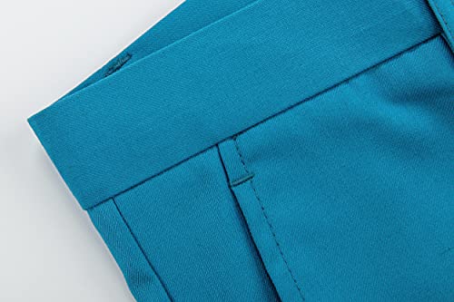 UNINUKOO Men's Suit Slim Fit 2 Button 2 Piece Suits for Men Party Formal Dress Solid Tuxedo Blazer Jacket Pants Set US Size 40 Lake Blue by UNINUKOO - Used condition - Image 7