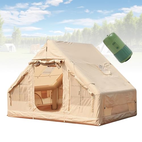Carpa inflable para camping con bomba eléctrica y cocina de leña miniatura 1