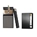 Cigarette Case/Cigarette Holder/Cigarette Box with Electric Lighter Rechargeable, Flameless, Windproof