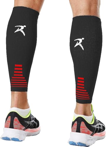 Leosportz Calf Support Shin Brace Support - Shin Splints Compression Sleeves for Men & Women | Leg Compression for sports Gym Running Cycling Jogging Workout Pain Relief Injury