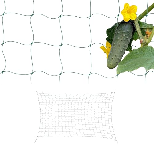Relaxdays Trellis Net, Cucumber & Flowers Climbing Support, Greenhouse, Mesh Size 10 cm, 200 x 500 cm, Plastic, Green