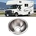 banapoy 10.43 Inch RV Kitchen Sink, Round Stainless Steel Kitchen Sink, Single Circular Bowl, 1.97in Drain Size, Prep Sink for Car Ship Yacht, 10.43 x 10.43 x 4.53in