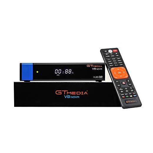 GTMEDIA V8 NOVA Blue Full HD 1080P DVB-S2 FTA Digital Satellite Receiver Support H.265, PowerVu, Biss Key, Built-in WiFi