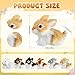 Wesiti 6 Pcs Easter Mini Realistic Bunny Plush Cute Simulation Bunny Miniatures Faux Fur Lifelike Rabbit Statue for Easter Table Decoration Home Photoprop Basket Filler Party Decor Ideal Gift(Lovely)