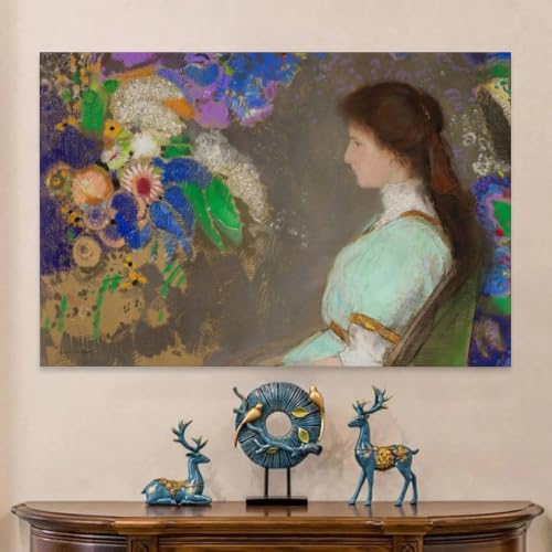 Odilon Redon Violette Heymann impression sur toile déco 50x75 cm - 6