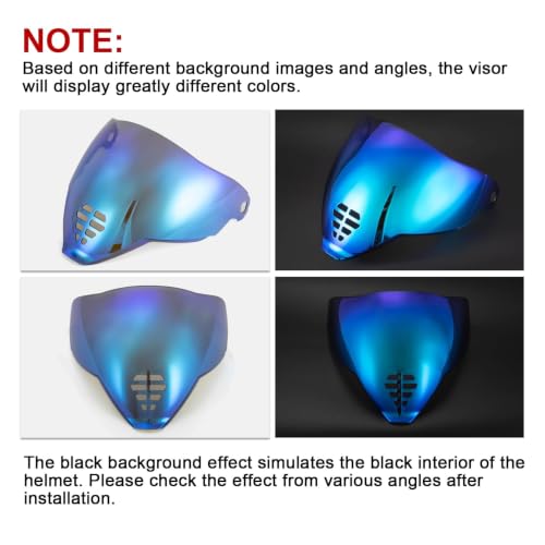 Image of PSLER IC-06 visor- Icon Airflite Face Shield Motorcycle Helmet Visor Accessories Replacement for Icon Airflite IC-06，Deep Blue