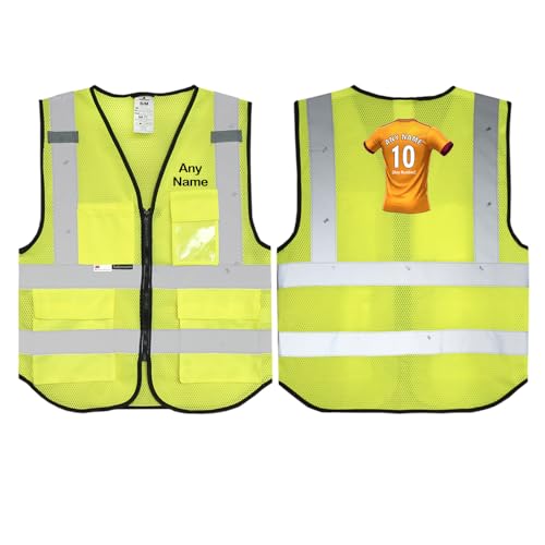 Gilet de sécurité haute visibilité bordeaux et ambre Motherwell Town