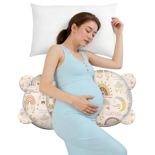 Image of Pregnancy Pillow for Sleeping,Maternity Pillow with Cooling,Maternity Support for Back and Hip Relief,Soft and Comfortable Wedge Pregnancy Pillows Side Sleeping Support for Belly with Removable Cover