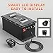 72V(73.6V) 105Ah Lithium Golf Cart Battery, 72V Golf Cart Batteries with 15A Fast Charger, Built-in 250A BMS, Metal Casing,5000+Deep Cycles, Max 18.40kW Power Output, Mobile APP & Round LCD Screen