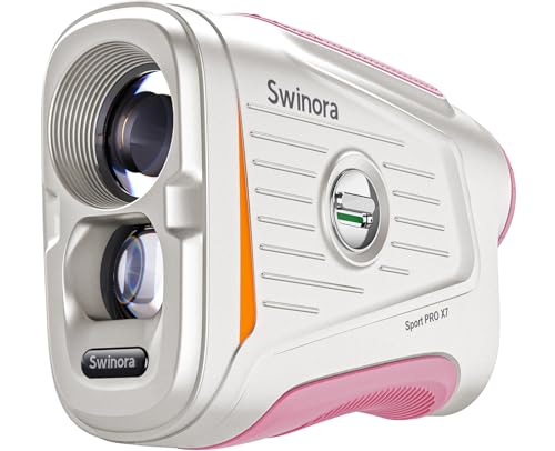 Magnetic Golf Rangefinder With Slope – 7X Magnification, 1300Y Range Finder Golf For All Levels, Fast Flag Lock Vibration, Rechargeable, Waterproof Golf Accessories For Men And Women (Pink)