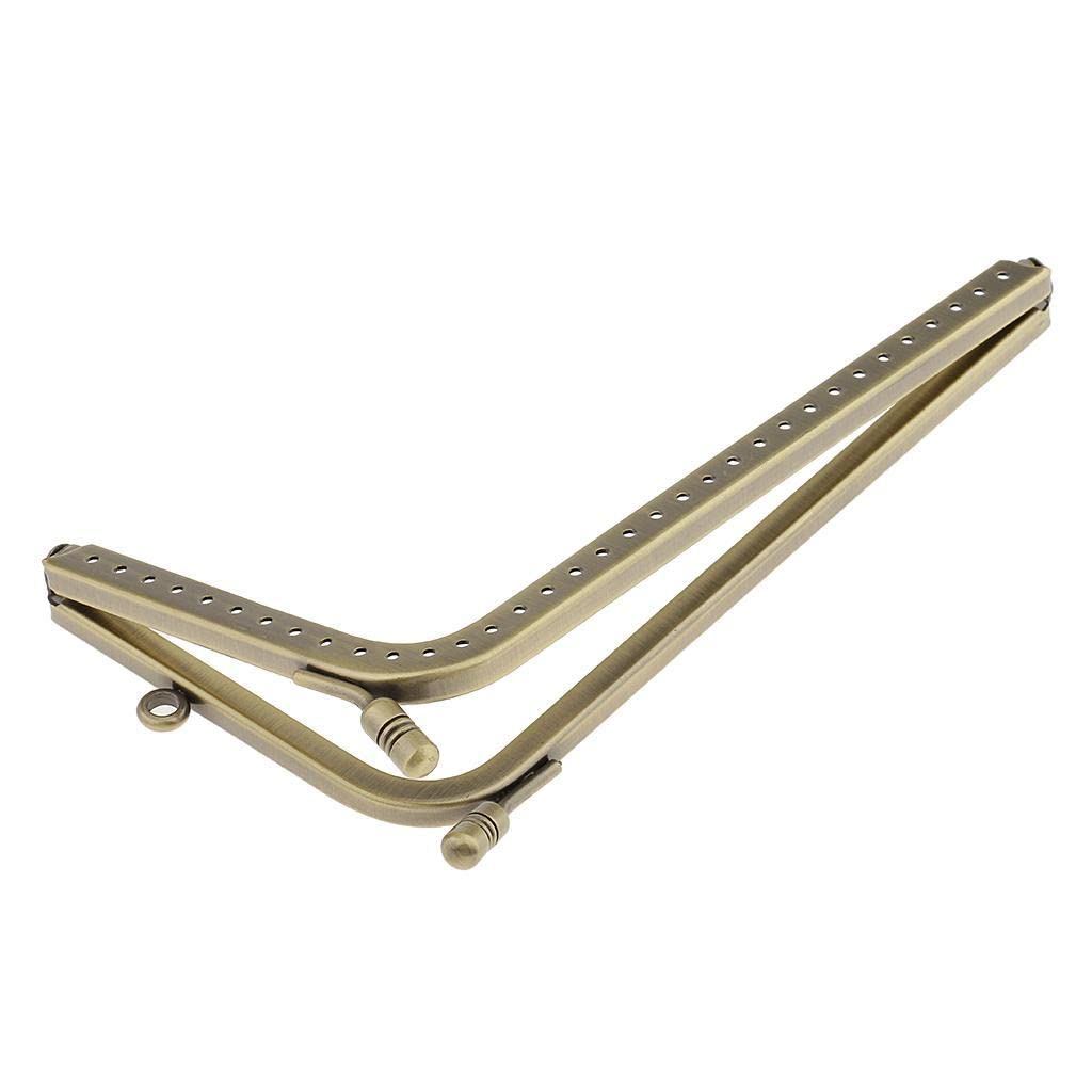 Bronze L Shaped Metal Purse Bag Making Frames with Kiss Clasps 15.5x8.5cm-image-25