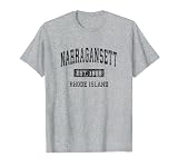 Narragansett Rhode Island RI Vintage Sports Design Black Des T-Shirt