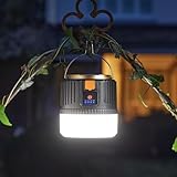 Festive Lights Linterna portátil colgante al aire libre con energía solar IP44 multi linterna con control remoto, SOS, función de banco de energía