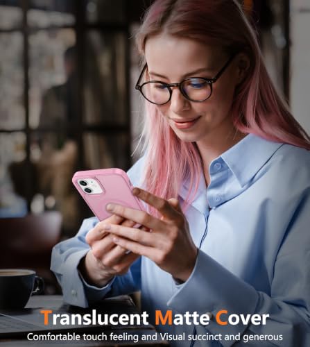 Image of FNTCASE for iPhone 12 Phone Case: Magnetic Matte Textured Military Grade Drop Protection Translucent Cell Phone Cover - Slim Rugged Durable Shockproof Protective Bumper Cases- 6.1 inches