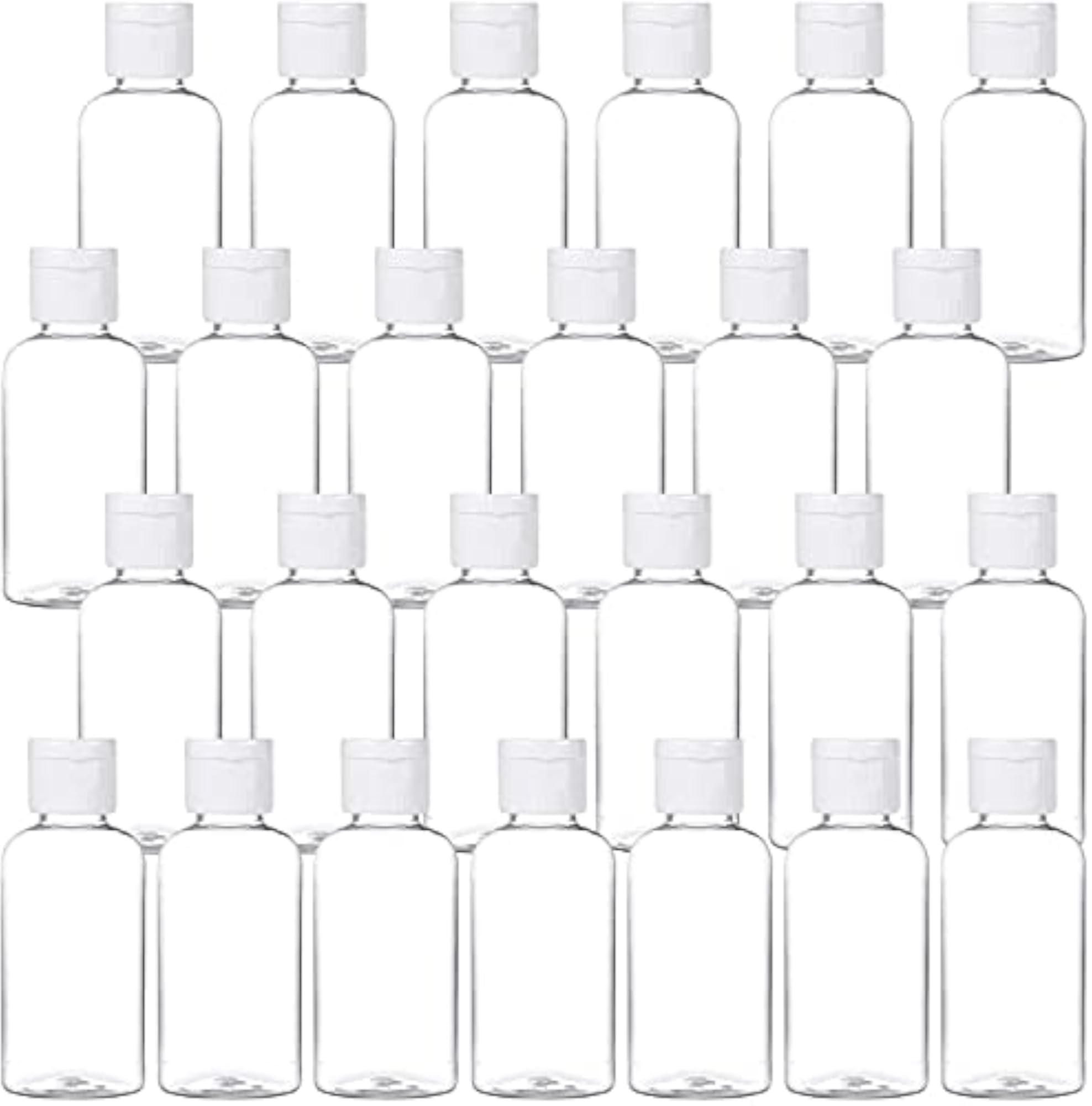 50pcs 30ml Empty Clear Plastic Bottles for Toiletries