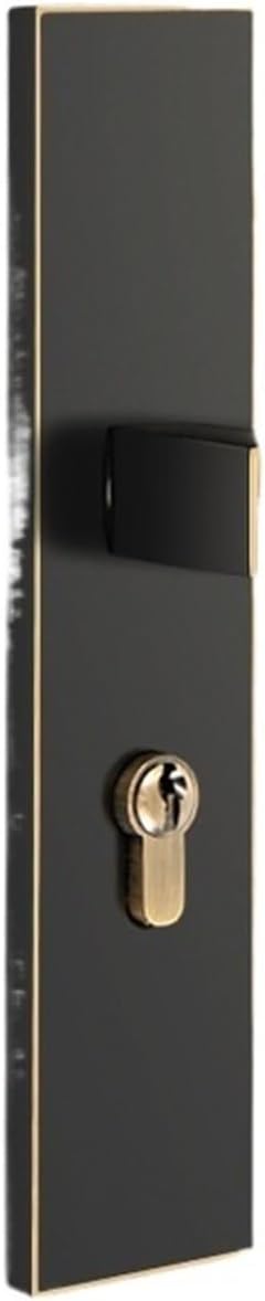 Indoor Pure Copper Lock Household Silent Door Lock B-Level Lock core Bedroom Mechanical Door Handle Lock Extended Panel Handle Lock(Black Coffee Bronzer)