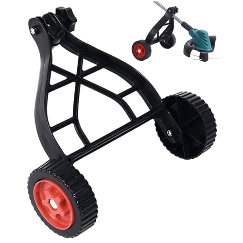 Roue de coupe-bordure et support réglable pour tondeuse à gazon