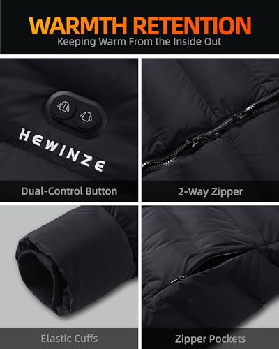 Beheizbare Jacke für Damen mit Kapuze und Dual-Control-Heizsystem