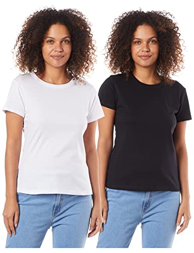 Kit Com 2 Camisetas Femininas Básicas - Branco XG