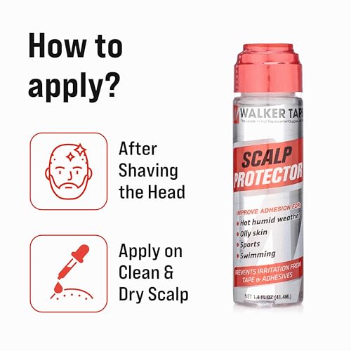 Image of Walker Scalp Protector Thick Dab-On 41.4 ml (1.4 FL oz) | Strong Booster Support for Toupees & Hair Patches | Anti-Itching & Anti-Bacterial Formula | Enhances Adhesion & Long Lasting Hold | Pack of 1