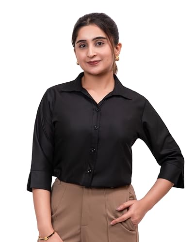 Image of ESTA Women 3 /4 Sleeve Stylish Western Official Formal Shirts Regular fit Shirts for Women