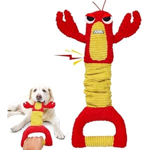 IOKHEIRA Dog Toys for Aggressive Chewers-Dog Toys for Large Dogs, Tough Durable Indestructible Dog Toys, Big Dog Chew Toys and Large Breeds (Large, Lobster)