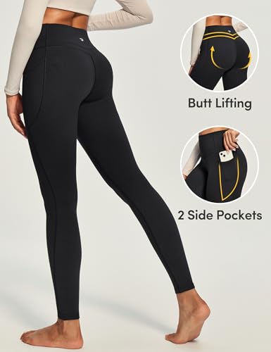 IUGA Compression Fleece Lined Leggings Women No Front Seam Thermal Leggings for Women Tummy Control High Waist Yoga Pants2