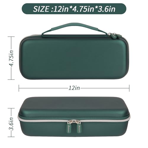 Image of Steamer Case Compatible with Jack & Rose /for FEPPO /for Nesugar /for Kssvzz Portable Steamers, Handheld Iron Carrying Storage Bag Organizer with Mesh Pocket for Accessories-Green