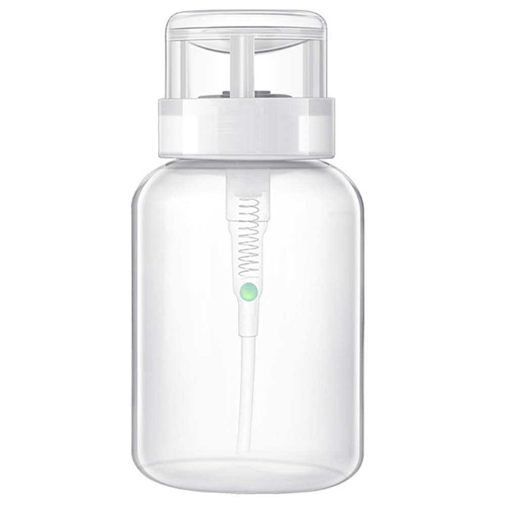 toataLOpen 200ml Empty Liquid Nail UV Gel Polish Remover Dispenser Pumping Bottle White No Letter