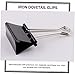 TEHAUX 36pcs Metal Binder Clips Dovetail Long Tail Clips for Organizing Bills Notes and Schedules Strong Hold Office Supplies Black