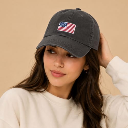 Image of USA Flag & Embroidery Premium 100% Cotton Low Profile Adjustable Baseball Dad Cap