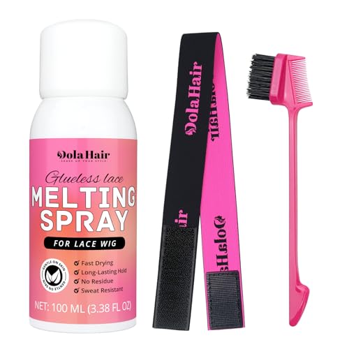 dolahair lace melting spray for glueless wigs lace bond melting spray bond adhesive wig glue spray melting spray1 band1 brush