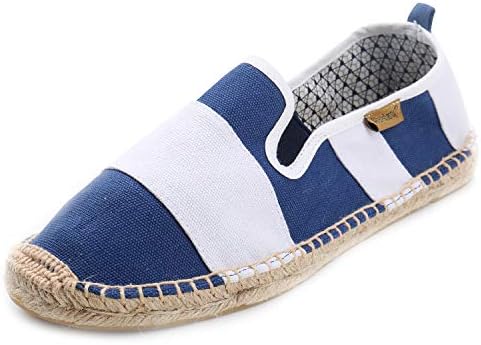 Alexis Leroy Men's Classis Stripe Canvas Espadrilles Flat