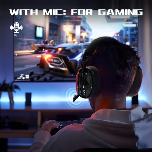Image of ATTACK SHARK L60 Wireless Over-Ear Gaming Headset,40mm Drivers,Detachable Noise Cancelling Mic,Memory Foam Ear Pads,3 Modes USB Computer Headset with 5.1 Surround Sound for PC /Mac /PS4 /PS5-Black