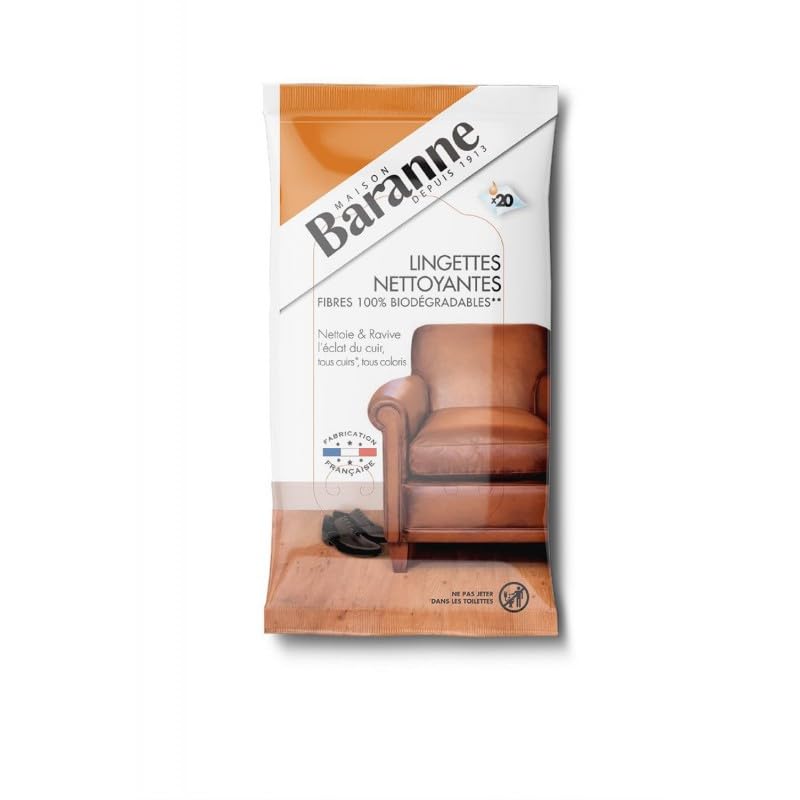Baranne - Lingettes Nettoyantes pour Chaussures - Lot de 20 - Idéal pour un Entretien Facile et Efficace - Lot De 3
