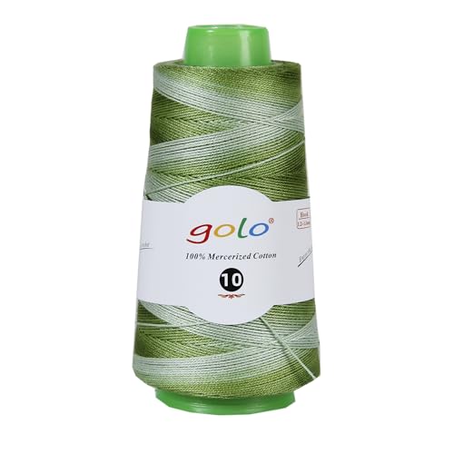 Image of golo Crochet Thread Size10 1.76oz 310yd,Yarn for Hand Knitting Space-Dyed Yarn D02